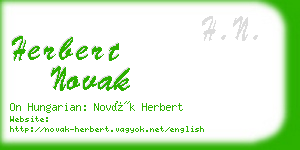 herbert novak business card